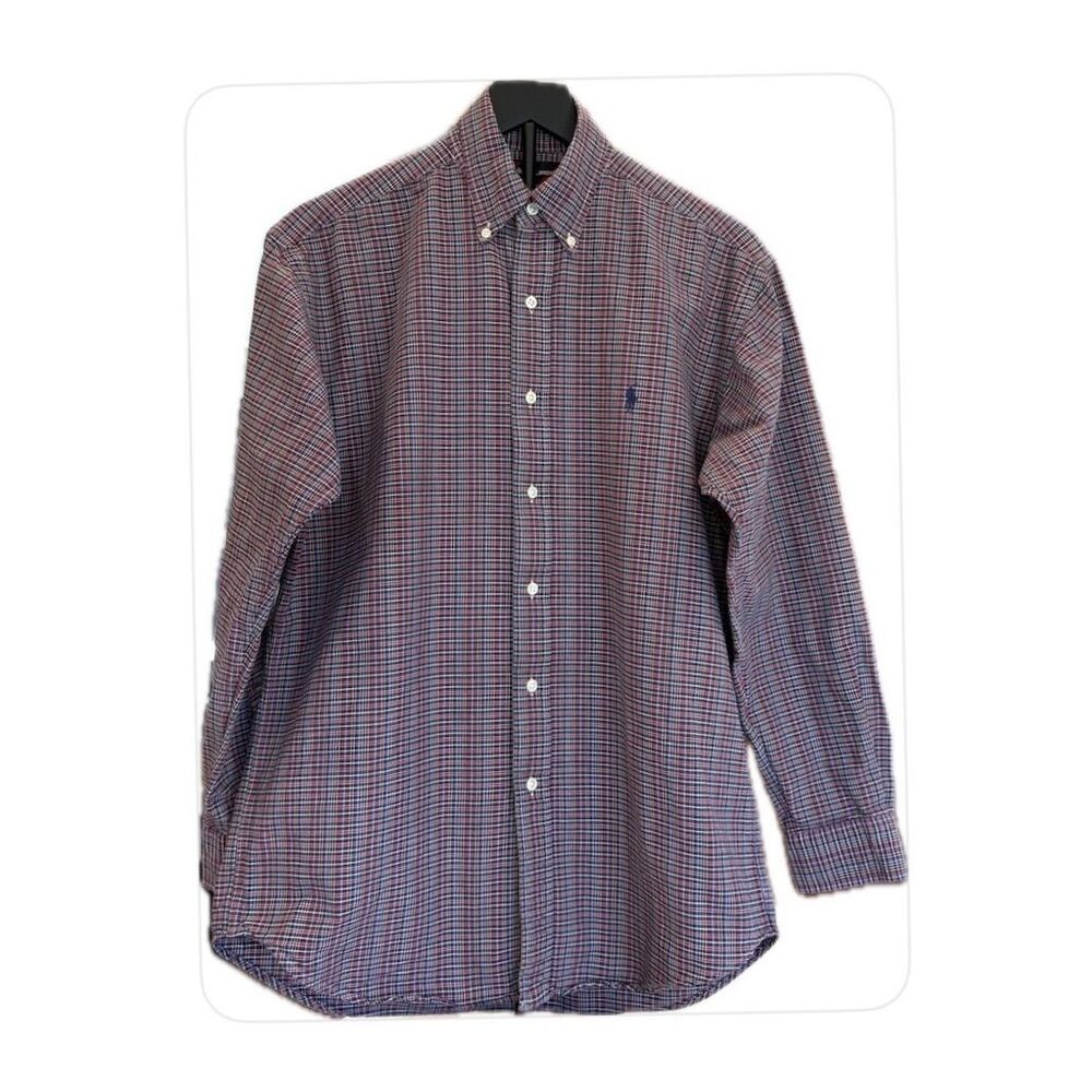 Ralph Lauren Blake Red Plaid Button Down Shirt Long Sleeve S
